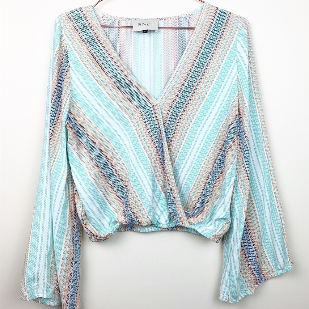 BNDI Striped Long Sleeved Blouse Size Small